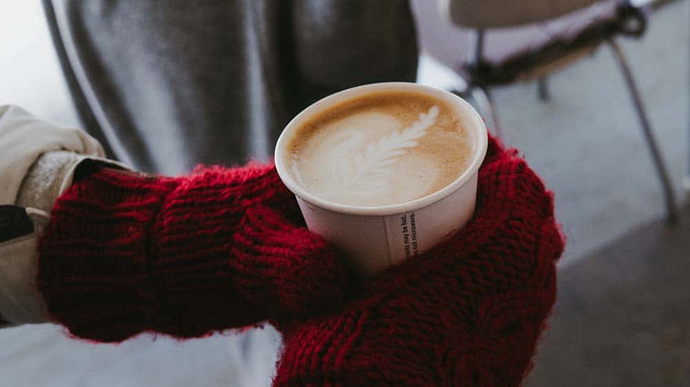 Hot coffee winter gloves