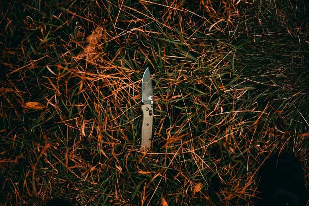 Sog knife in the woods