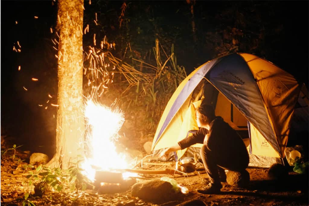 camping nightfire