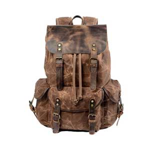 WUDON-Leather-Backpack-for-Men,-Waxed-Canvas-Shoulder