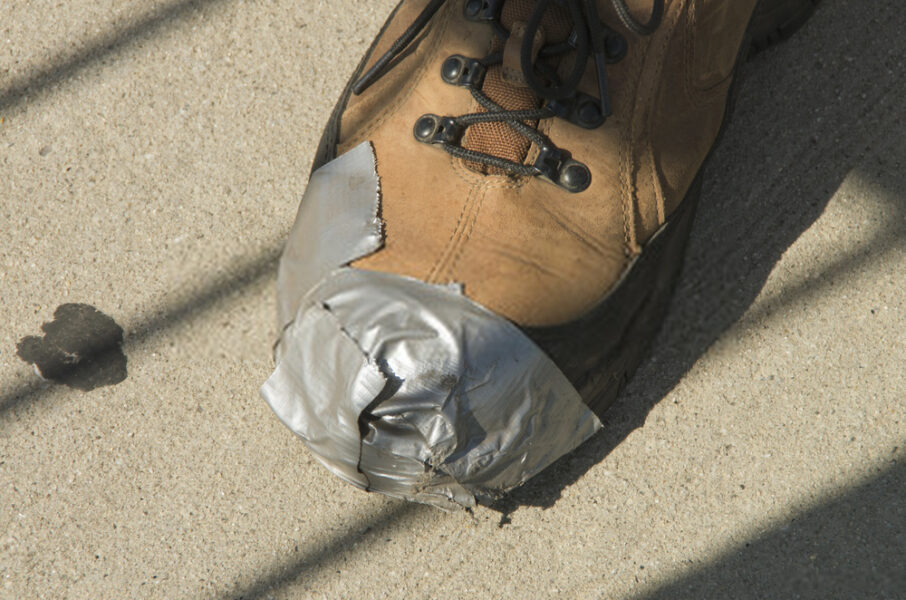 duct tape shoe repair