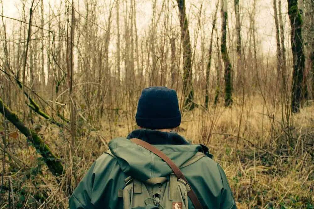 man with backpack